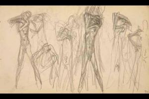 Page from the Sketchbook with Figure Studies - 1891 - 1898