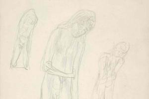 Page from the Sketchbook with Figure Studies - 1894 - 1896