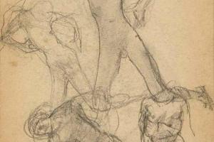Page from the Sketchbook with Figure Studies - 1891 - 1898