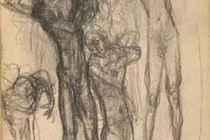 Page from the Sketchbook with Figure Studies - 1891 - 1898