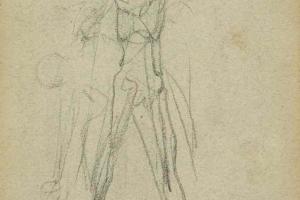 Schetsblad uit Schetsboek met figuurstudies - 1891 - 1898