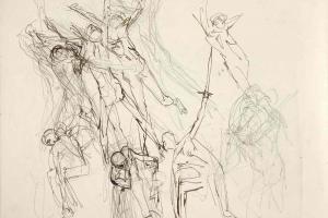 Page from the Sketchbook with Figure Studies - 1894 - 1896