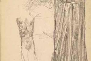 Schetsblad uit Schetsboek met figuurstudies - 1891 - 1898