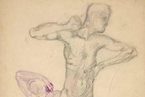 Schetsblad uit Schetsboek met figurenstudies - 1898
