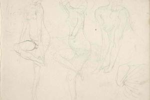 Page from the Sketchbook with Figure Studies - 1894 - 1896