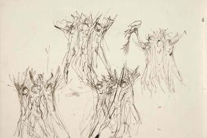 Schetsblad uit Schetsboek met figuurstudies - 1894 - 1896