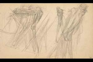 Schetsblad uit Schetsboek met figuurstudies - 1891 - 1898