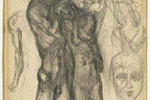 Schetsblad uit Schetsboek met figuurstudies - 1891 - 1898