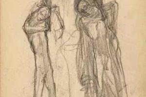 Page from the Sketchbook with Figure Studies - 1891 - 1898