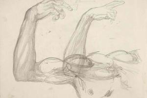 Page from the Sketchbook with Figure Studies - 1894 - 1896
