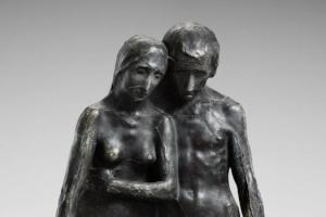 Man and woman kneeling - 1889