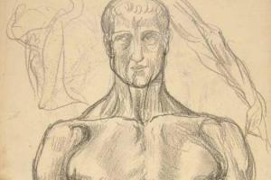 Page from the Sketchbook with Figure Studies - 1898