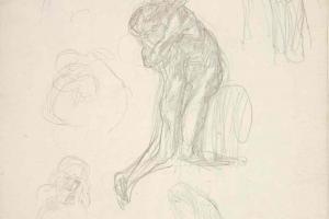 Page from the Sketchbook with Figure Studies - 1894 - 1896