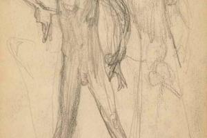 Schetsblad uit Schetsboek met figuurstudies - 1891 - 1898