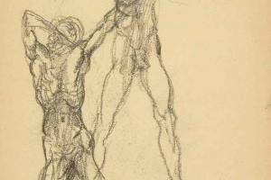 Page from the Sketchbook with Figure Studies - 1891 - 1898