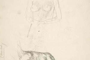 Page from the Sketchbook with Figure Studies - 1894 - 1896