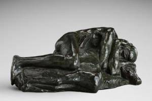 Man grieving over a Dead Deer - 1896