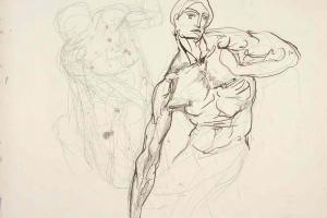 Page from the Sketchbook with Figure Studies - 1894 - 1896