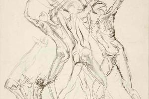Page from the Sketchbook with Figure Studies - 1894 - 1896