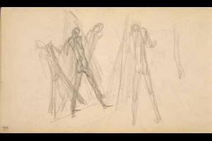 Schetsblad uit Schetsboek met figuurstudies - 1891 - 1898