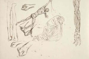 Page from the Sketchbook with Figure Studies - 1894 - 1896