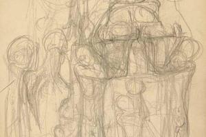Page from the Sketchbook with Figure Studies - 1898