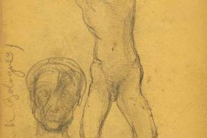 Page from the Sketchbook with Figure Studies - 1891 - 1898