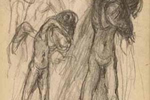 Page from the Sketchbook with Figure Studies - 1891 - 1898