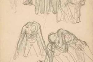 Page from the Sketchbook with Figure Studies - 1891 - 1898