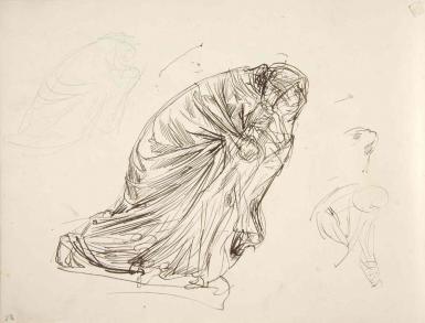 Schetsblad uit Schetsboek met figuurstudies - 1894 - 1896