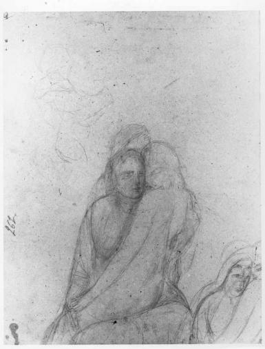 Entwined Figures [recto: Motherhood]