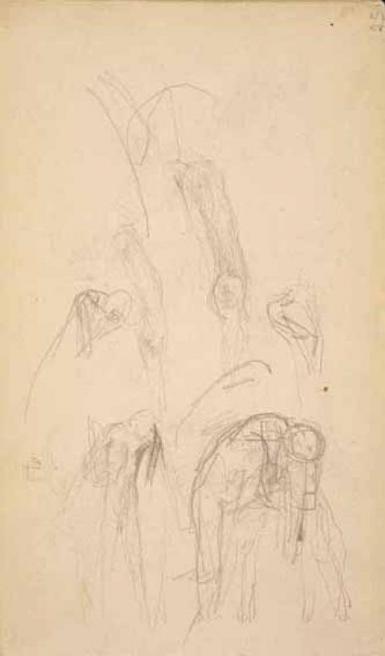Page from the Sketchbook with Figure Studies - 1891 - 1898