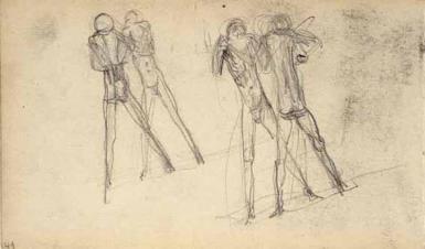 Page from the Sketchbook with Figure Studies - 1891 - 1898