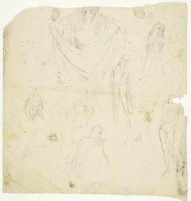 Schetsblad met figuren (verso)