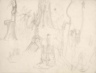 Schetsblad uit Schetsboek met figuurstudies - 1894 - 1896