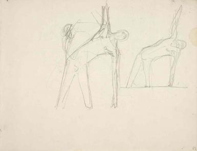 Schetsblad uit Schetsboek met figuurstudies - 1894 - 1896
