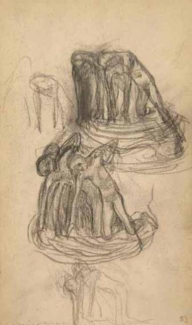 Page from the Sketchbook with Figure Studies - 1891 - 1898