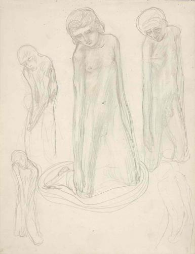 Page from the Sketchbook with Figure Studies - 1894 - 1896