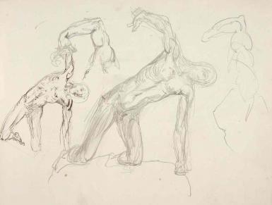 Schetsblad uit Schetsboek met figuurstudies - 1894 - 1896