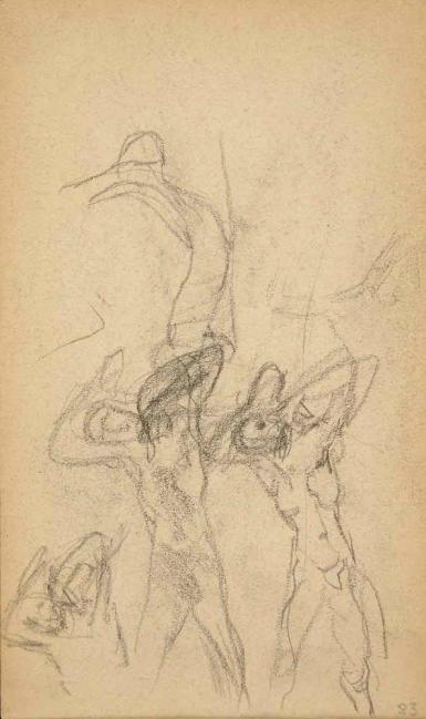 Page from the Sketchbook with Figure Studies - 1891 - 1898
