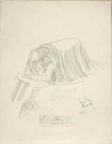 Schetsblad uit Schetsboek met figuurstudies - 1894 - 1896