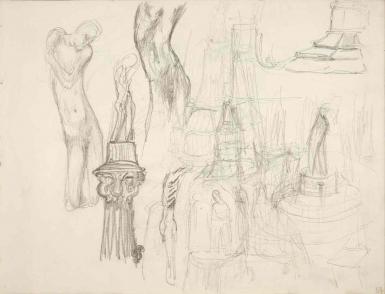 Page from the Sketchbook with Figure Studies - 1894 - 1896