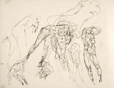 Page from the Sketchbook with Figure Studies - 1894 - 1896