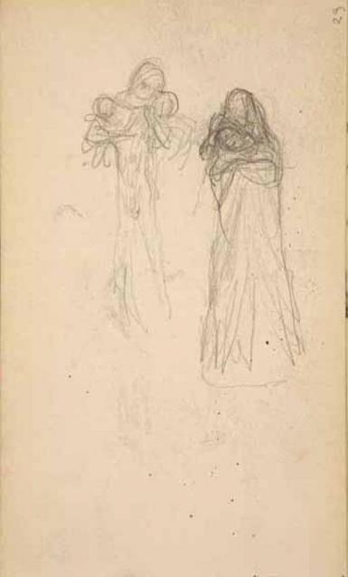 Page from the Sketchbook with Figure Studies - 1891 - 1898