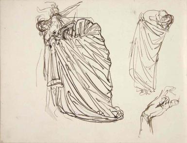 Page from the Sketchbook with Figure Studies - 1894 - 1896