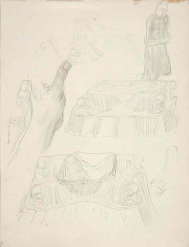 Schetsblad uit Schetsboek met figuurstudies - 1894 - 1896