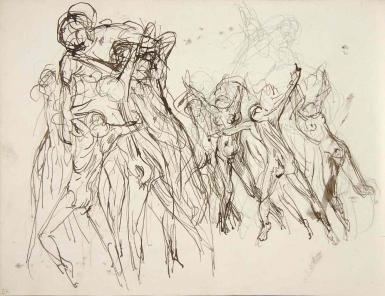 Schetsblad uit Schetsboek met figuurstudies - 1894 - 1896