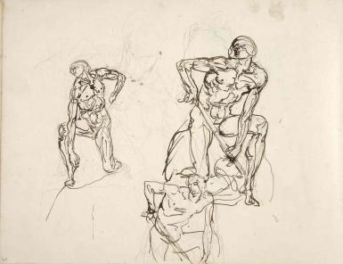 Page from the Sketchbook with Figure Studies - 1894 - 1896
