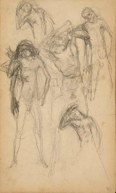 Page from the Sketchbook with Figure Studies - 1891 - 1898