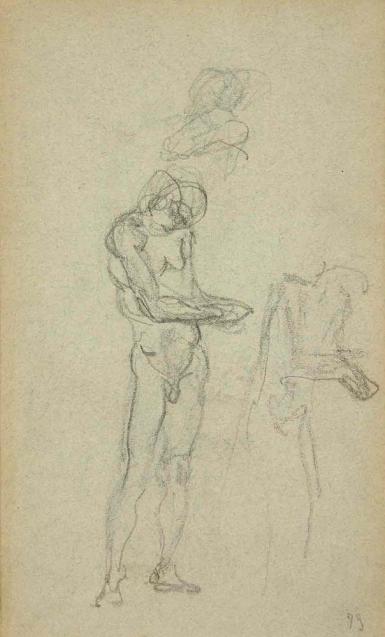 Page from the Sketchbook with Figure Studies - 1891 - 1898